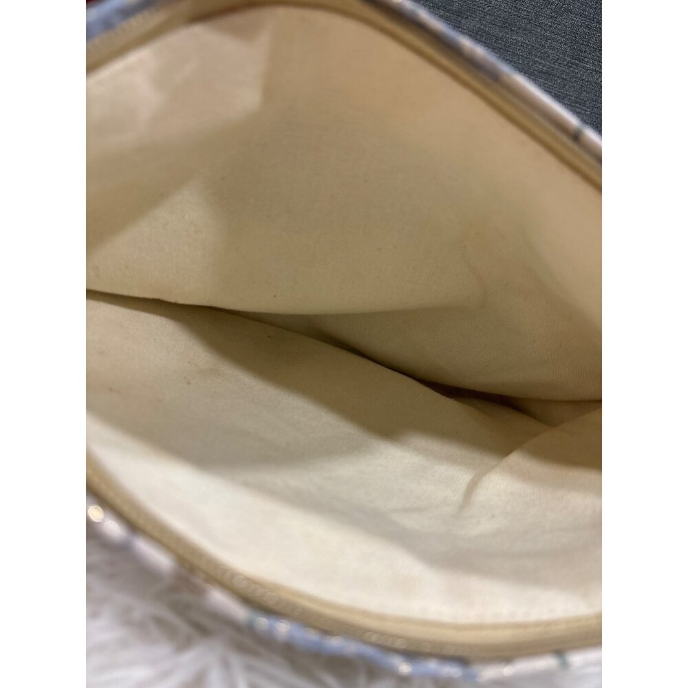 A Gogo Original Floral Makeup Bag With Glitter Accents & Neutral Lining Ideal - Picture 6 of 9